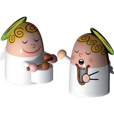 Alessi Kerstengeltjes - Angels Band - AMGI26SET3 - 2 stuks - door Massimo Giacon