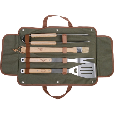 Esschert 4-delige BBQ Gereedschapset met Tas