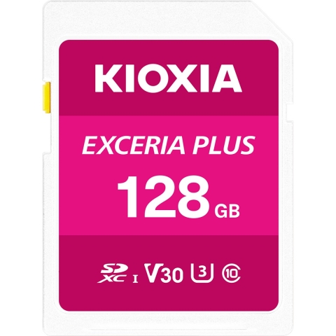 Kioxia EXCERIA PLUS SDXC-kaart 128 GB UHS-I, v30 Video Speed Class