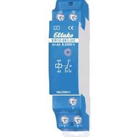 Eltako ER12-001-UC Schakelrelais Nominale spanning: 230 V Schakelstroom (max.): 16 A 1x wisselcontact 1 stuk(s)
