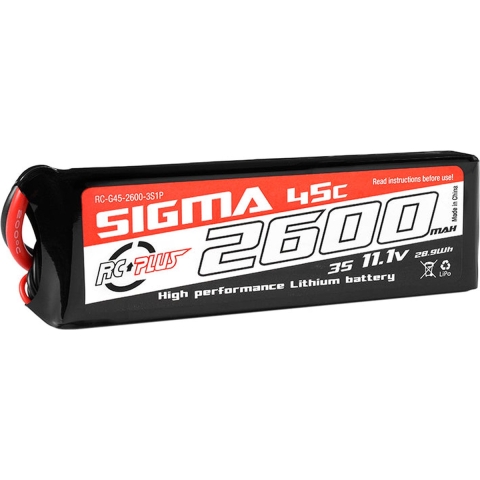 RC Plus Lipo 45c 11,1 volt 2600mah met XT60 stekker