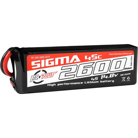 RC Plus Lipo 45c 14,8 volt 2600mah met XT60 stekker