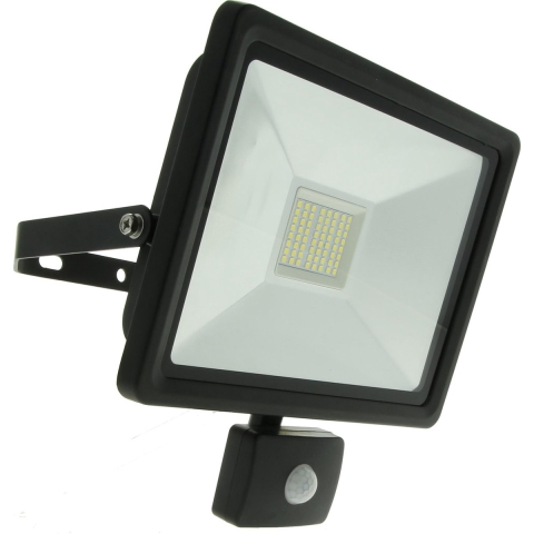 Profile Prolight LED Spot 50Watt PIR Met Bewegingsmelder En Easy Connect Zwart