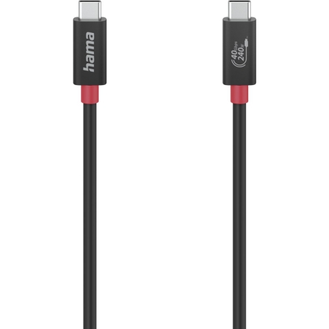 Hama USB-C-kabel E-Marker USB4 Gen3 40 Gbit/s 5 A 240 W 1,00 M