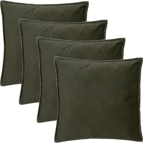 Bank/sierkussens Sophia - 4x stuks - 45 x 45 cm - polyester met rits -