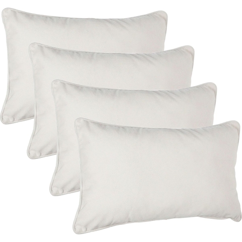 Bank/sierkussens Sophia - 4x stuks - 30 x 50 cm - polyester met rits -