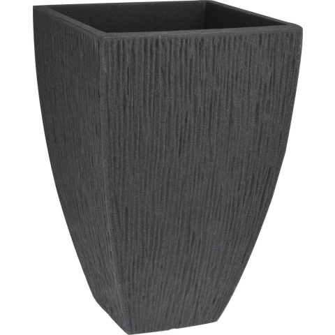 Plantenpot/bloempot - Tuin - kunststof - antraciet grijs - D40 x H60 cm -