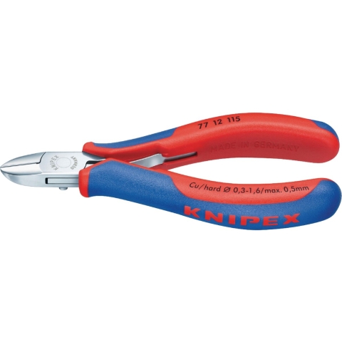Knipex Zijsnijtang ronde kop + draadklem 115 mm - 7712115