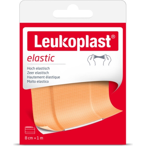 10x Leukoplast Elastic Wondpleisters Elastisch 1 m x 8 cm
