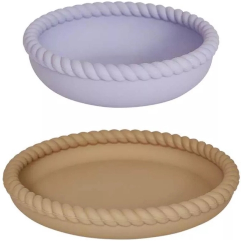 OYOY Mellow Bord Serviesset Van 2 Rubber,Lavender
