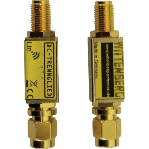 Wittenberg Antennen Antenneadapter RP-SMA-bus, RP-SMA-stekker DC