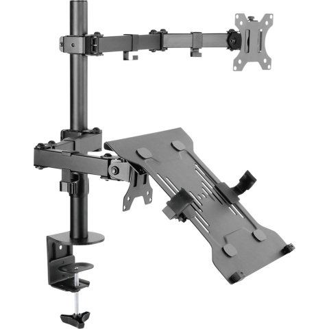 SpeaKa Professional SP-MM-302 Monitorbeugel 2-voudig 33,0 cm (13) - 81,3 cm (32) Zwart Kantelbaar en zwenkbaar, In hoogte verstelbaar, Draaibaar