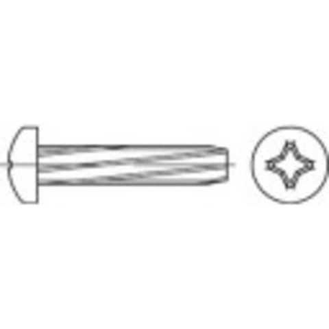 TOOLCRAFT 141768 Tapschroeven M6 16 mm Kruiskop Phillips DIN 7516 Staal Galvanisch verzinkt 500 stuk(s)