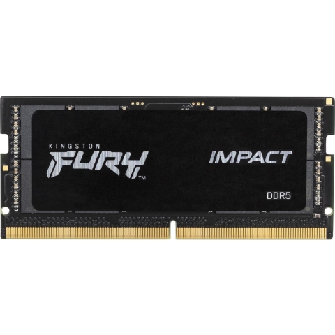 Kingston Impact Black XMP Werkgeheugenmodule voor PC DDR5 32 GB 2 x 16 GB 6400 MHz 262-pins SO-DIMM KF564S38IBK2-32