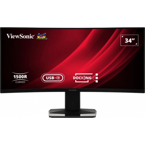Viewsonic VG3419C LED-monitor Energielabel G (A - G) 86.4 cm (34 inch) 3440 x 1440 Pixel 16:9 3.5 ms HDMI, DisplayPort, Audio, stereo (3.5 mm jackplug), RJ45,