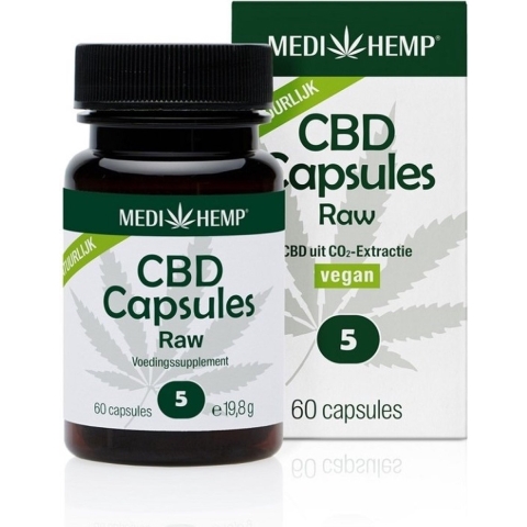 MediHemp CBD Capsules Raw 5%