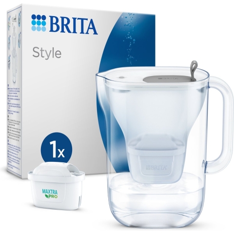 Brita Style Waterfilterkan Grijs + 1 Maxtra Filterpatroon