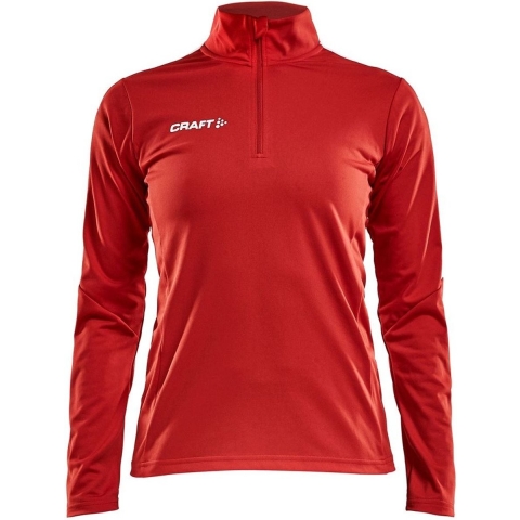 Craft 1905625 Progress Halfzip Tee LS W - Bright Red/White - XL