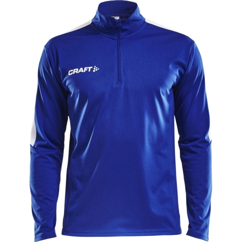 Craft 1905611 Progress Halfzip Tee LS M - Club Cobolt/White - XXL