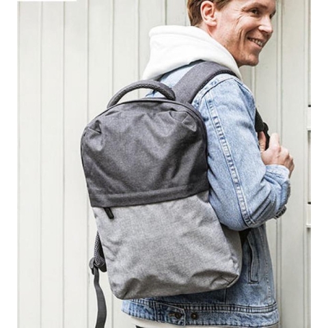 Bags2GO BS19431 Daypack - Stockholm - Dark-Grey-Melange/Light-Grey-Melange - 43 x 30 x 10 cm
