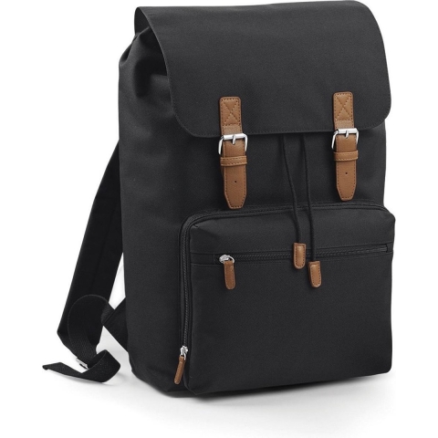 Atlantis BG613 Vintage Laptop Backpack - Black - 30 x 46 x 17 cm