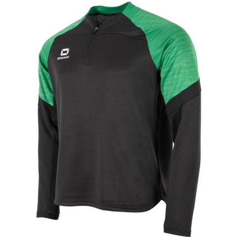 Stanno 408038 Bolt Quarter Zip Top - Black-Green - 2XL