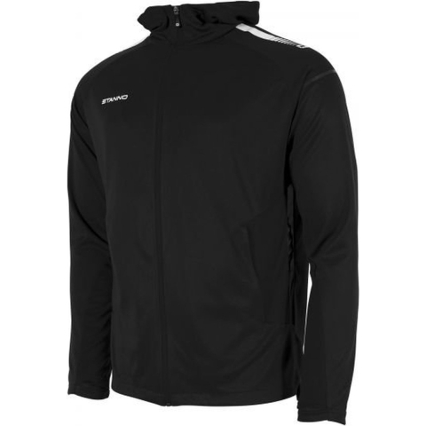 Stanno 408024 First Hooded Full Zip Top - Black-Anthracite - M