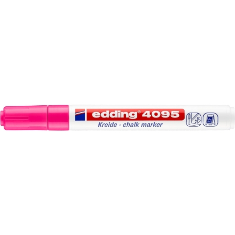 Edding Krijtmarker | neonroze | streepbreedte 2-3 mm ronde punt | 10 stuks - 4-4095069 4-4095069