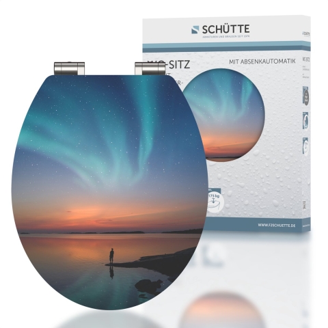 Schutte MDF High Gloss WC-bril POLAR LIGHTS met soft-close
 - 80548 80548