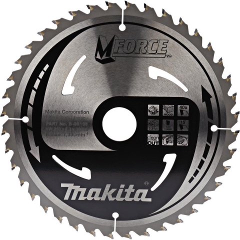 Makita Accessoires Cirkelzaagblad Mforce 210x30x2,3 40T15G - B-08109