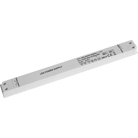 Dehner Elektronik SSL60-24VF LED-transformator, LED-driver Constante spanning 60 W 2.5 A 24 V Geschikt voor meubels, Overbelastingsbescherming, Overspanning 1