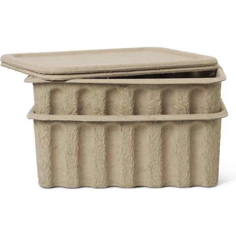 Ferm Living Paper Pulp Opbergboxen Large Set Van 2