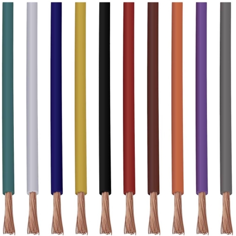 Quadrios 22CW006 Assortiment draden 1 x 1.0 mm² Wit, Blauw, Bruin, Oranje, Groen, Geel, Grijs, Violet, Zwart, Rood 1 set(s)