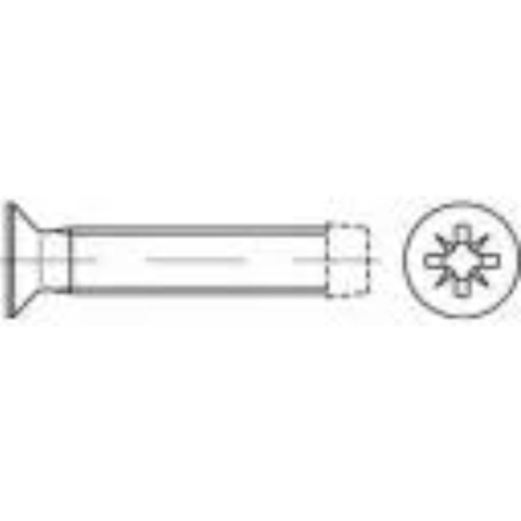 TOOLCRAFT 141217 Tapbouten M8 25 mm Kruiskop Pozidriv DIN 7500 Staal Galvanisch verzinkt 250 stuk(s)