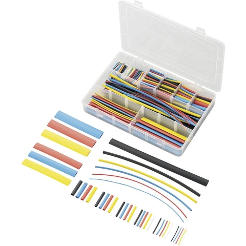 TRU COMPONENTS 1565076 Krimpkous assortiment Krimpverhouding:2:1 564 onderdelen