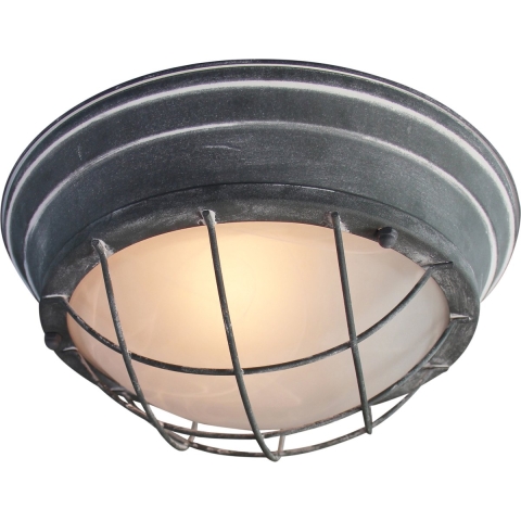 Brilliant 94491/70 Typhoon Plafondlamp LED E27 30 W Beton-grijs, Wit