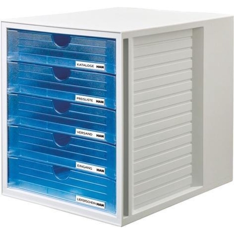 HAN Systembox 1450-64 Ladebox Grijs DIN A4 Aantal lades: 5
