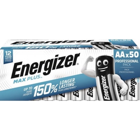Energizer Max Plus AA batterij (penlite) Alkaline 1.5 V 50 stuk(s)