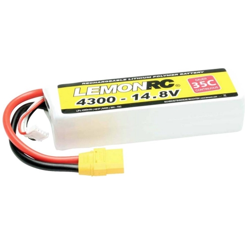 LemonRC LiPo accupack 14.8 V 4300 mAh Aantal cellen: 4 35 C Softcase XT90