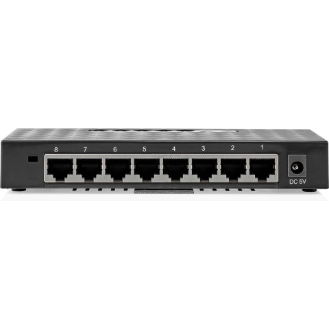 Nedis NSWH8P110BK Netwerk-switch Bekabelde Snelheid: Gigabit Aantal Ethernetpoorten: 8