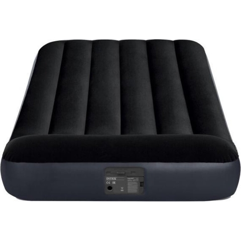 Intex 64146 Pillow Rest Classic Twin Luchtbed + Pomp 99x191x25 cm Zwart