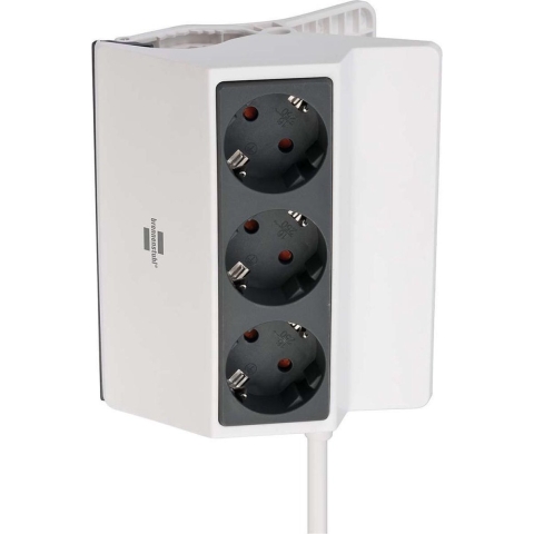 Brennenstuhl BN-1150070 Klembare Stekkerdoos 3-voudig 3m H05vv-f 3g1,5 Wit/antraciet