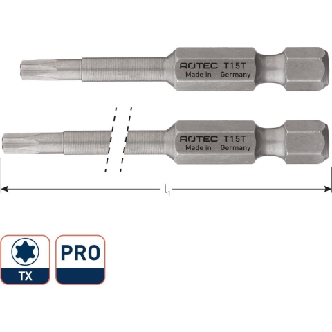 Rotec PRO Krachtbit T 20 L=110mm E 6,3 BASIC - 8083020 - VPE = 10 stuks