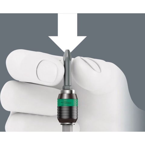 Wera 7465 Kraftform Instelbare Momentschroevendraaier met standaardinstellingen met Rapidaptor Snelwisselhouder, 1/4 duim, 2,5 in. lbs. - 1 stuk(s) -