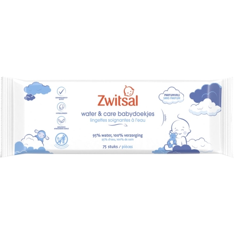 Zwitsal Water&Care Babydoekjes 75 stuks