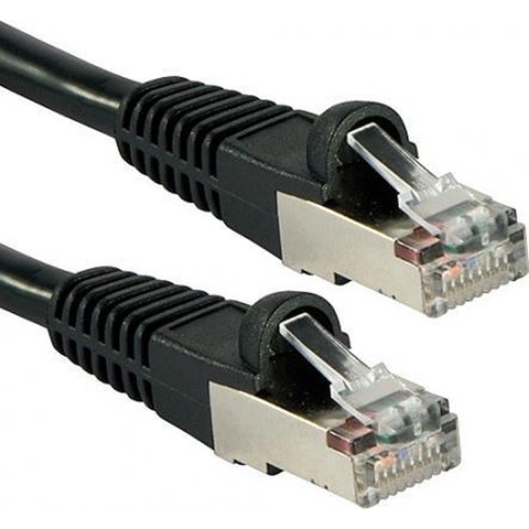 LINDY 47185 RJ45 Netwerkkabel, patchkabel CAT 6A S/FTP 20.00 m Zwart Snagless 1 stuk(s)