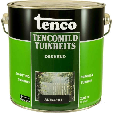 Dekkend antraciet 2,5l mild verf/beits - Tenco