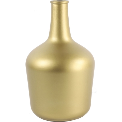 Countryfield Vaas - mat goud - glas - XL fles vorm - D25 x H42 cm -