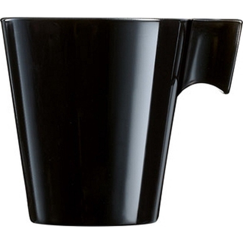 6x Lungo koffie/espresso bekers zwart -