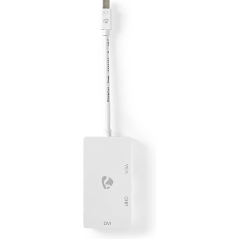 Nedis CCGP37466WT02 Mini-displayport Multipoort-adapterkabel Mini-displayport Male - Vga Female + Dvi-d 24+1-pins Female + Hdmi™ 2.0-uitgang 0,2 M Wit